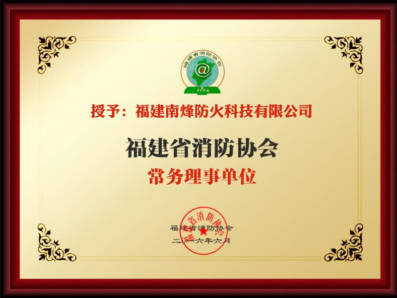 消防協(xié)會常務(wù)理事單位